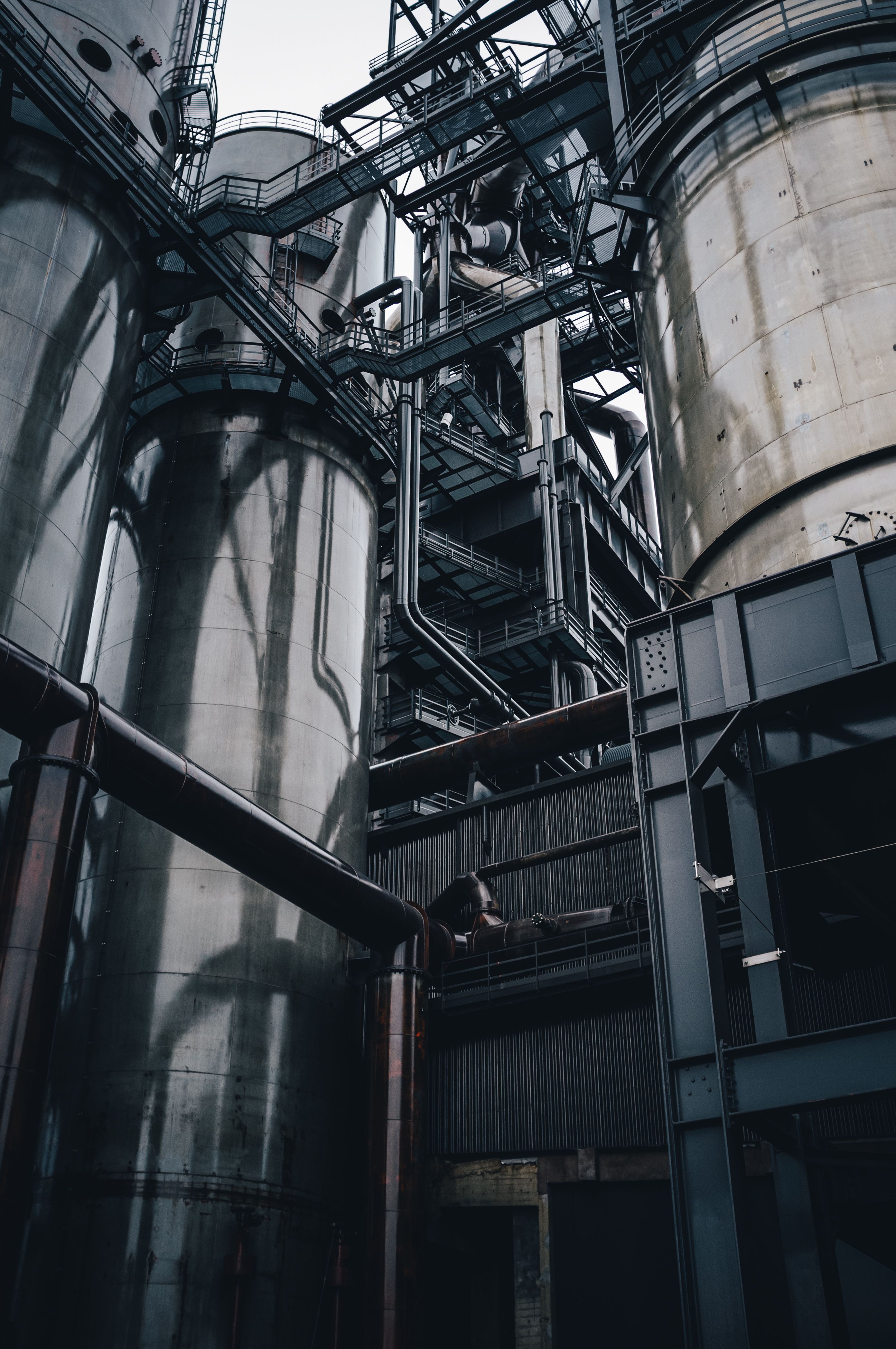 Steel factory floor